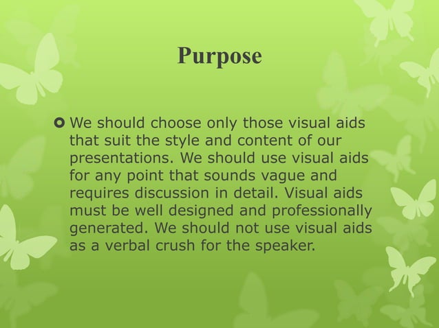 Visual Aids Inpresentation Ppt