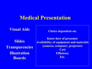 Visual Aids in Medical Presentation | PPT
