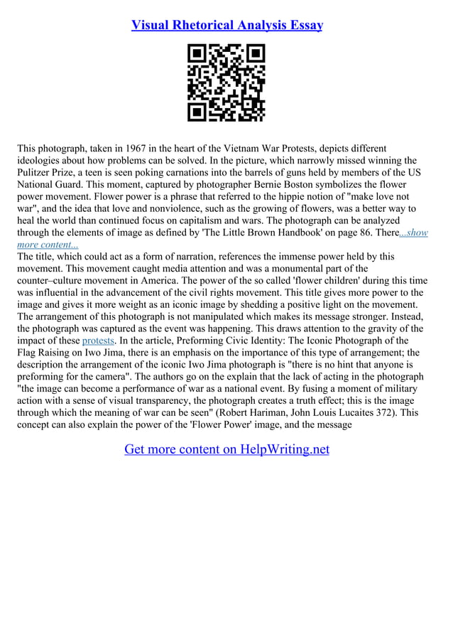 Visual Analysis Essay Examples