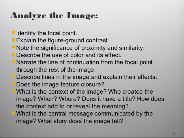 Visual images in writing