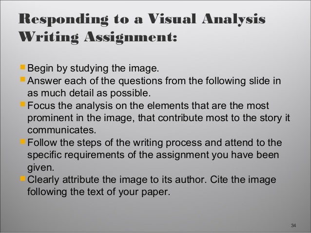 how to write a visual analysis essay of a picture