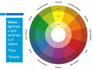 Value Color Meaning Elements of Visual Art | PPTX