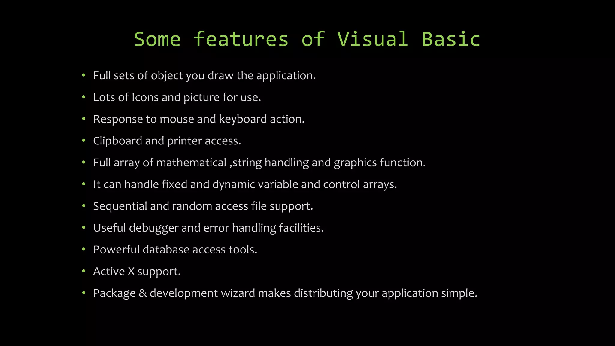 Visual basic | PPT