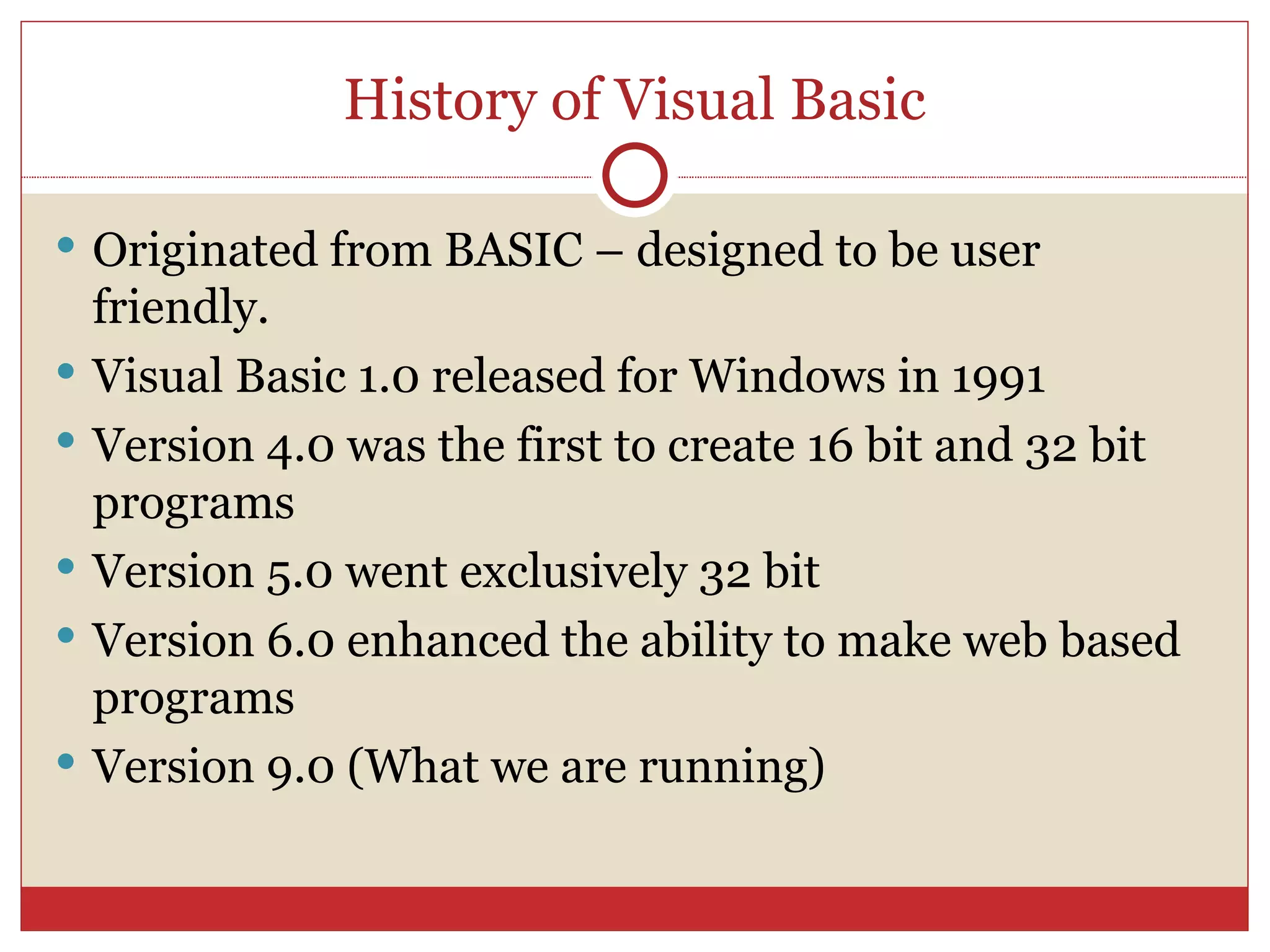 Visual basic | PPT