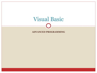 Visual basic | PPT