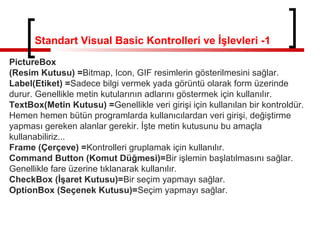 Visual Basic Ders Notu | PPT