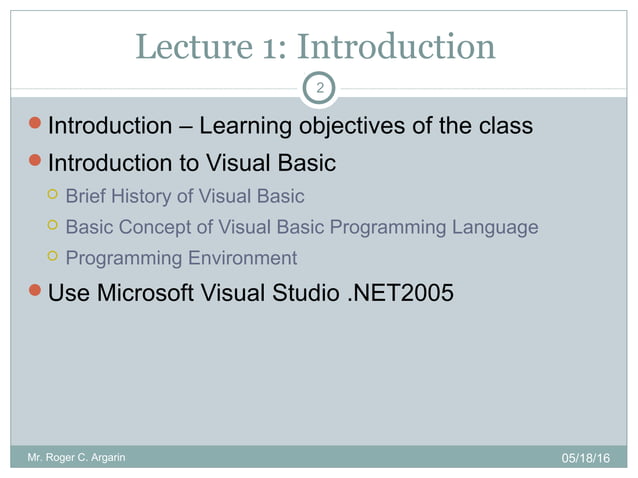 Visual basic | PPT