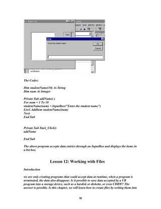Visual basic | PDF