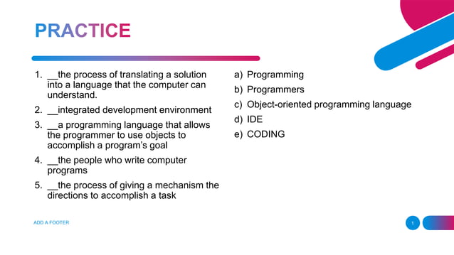 VISUAL BASIC.pptx | Programming Languages | Computing