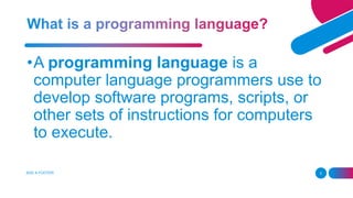 VISUAL BASIC.pptx | Programming Languages | Computing