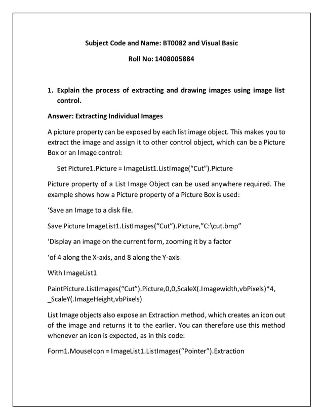 Visual basic bt0082 | PDF