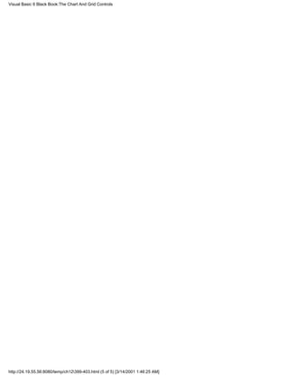 Visual Basic 6 Black Book:The Chart And Grid Controls




http://24.19.55.56:8080/temp/ch12399-403.html (5 of 5) [3/14/2001 1:46:25 AM]
 
