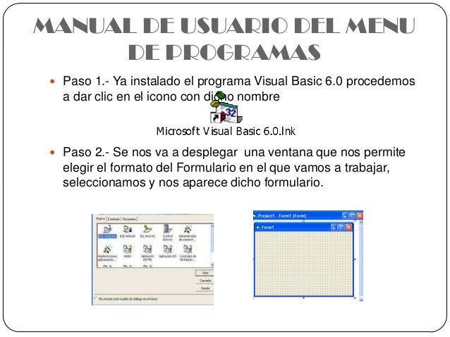 Visual basic 6.0 Menu de Programas Cristian Pallares