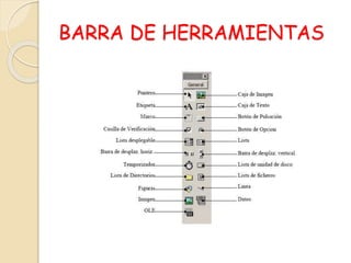 BARRA DE HERRAMIENTAS
 