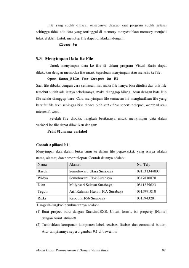 belajar visual hotel program belajar visual hotel program