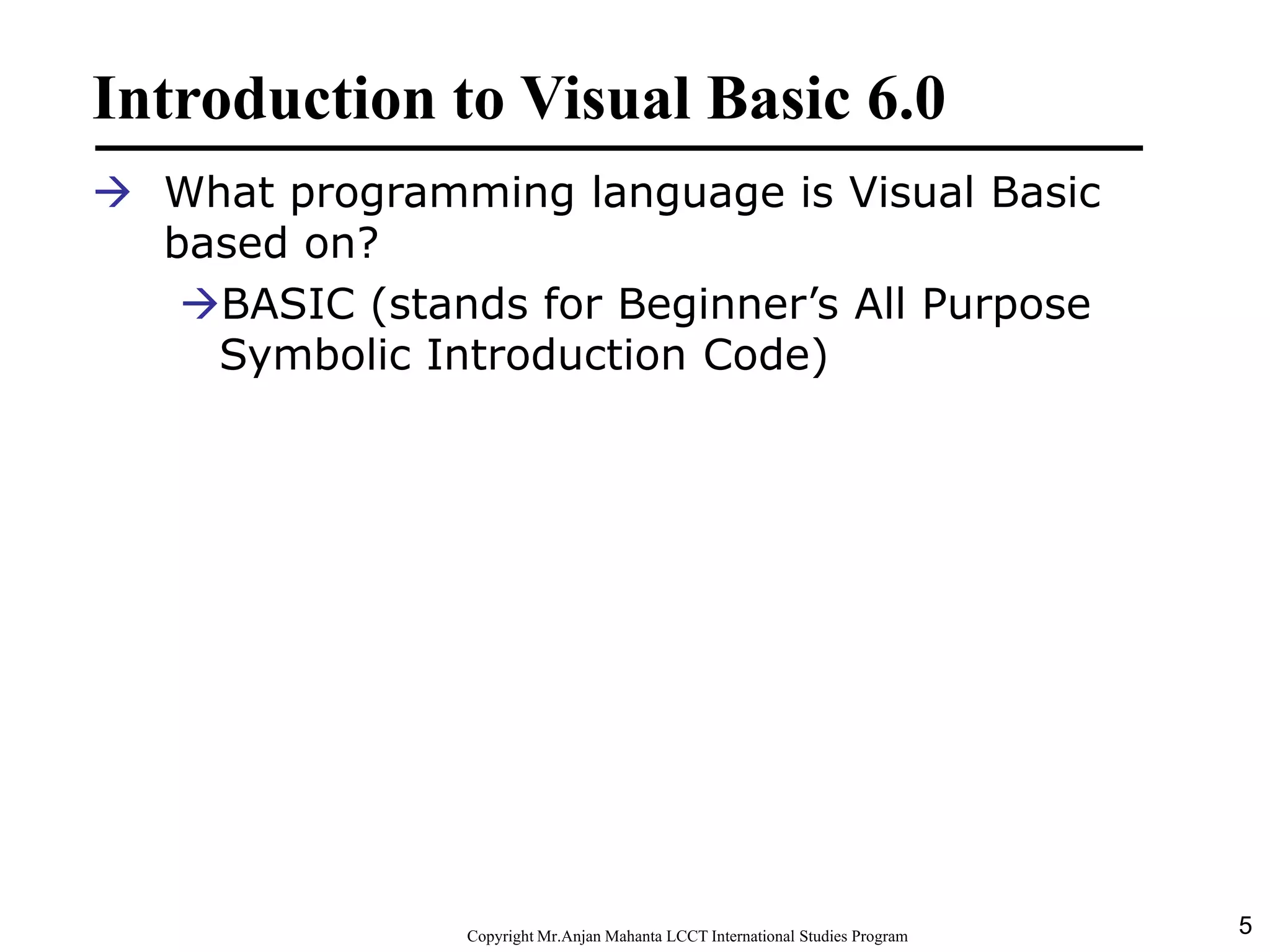 Visual Basic 6.0 | PDF