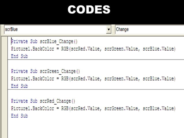 Visual Basic Codes And Screen Designs