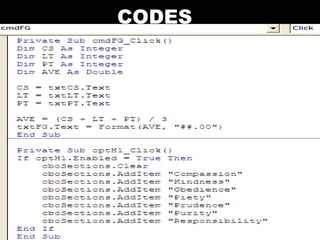 Visual Basic Codes And Screen Designs | PPT
