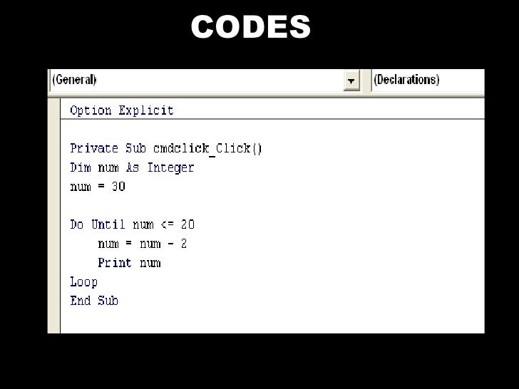 visual basic codes