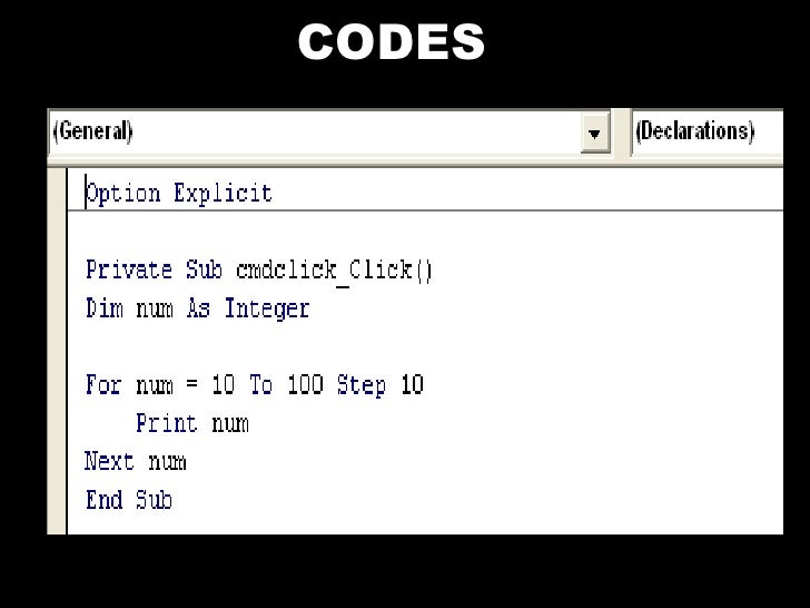 Visual Basic Codes And Screen Designs