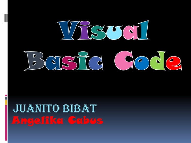 Visual basic coding | PPT