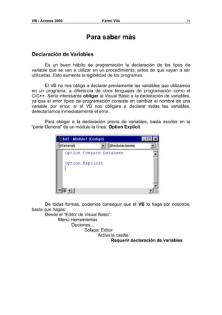 Visual basic con access | PDF
