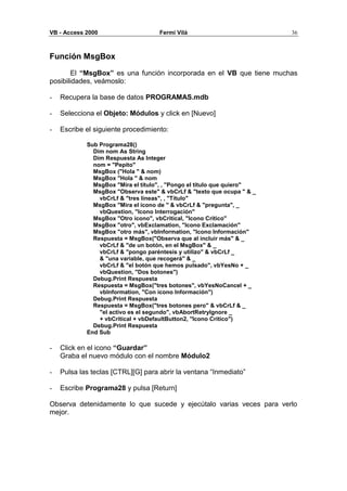 Visual basic con access | PDF