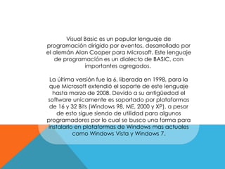 Visual Basic Edwin Perez | PPTX