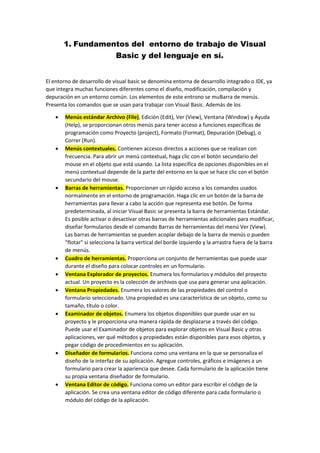 Fundamentos de Visual Basic | PDF