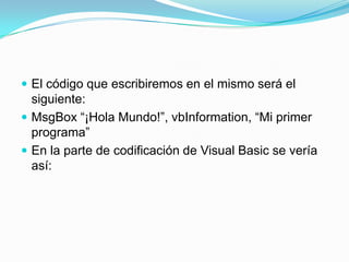 Visual Basic Presentacion | PPTX