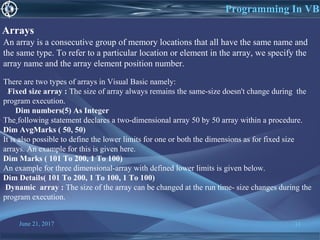 Visual basics | PPT