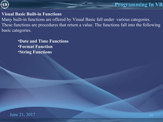 Length Predefined Function Visual Basic Visual basics | PPT