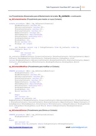 Manual Visual Basic .NET SQL Server paso a paso | PDF