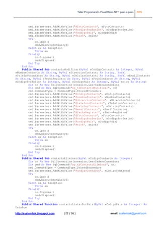 Manual Visual Basic .NET SQL Server paso a paso | PDF