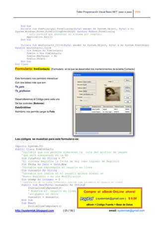 Manual Visual Basic .NET SQL Server paso a paso | PDF