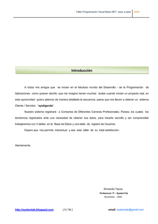 Manual Visual Basic .NET SQL Server paso a paso | PDF