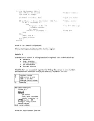 Visualbasic tutorial | PDF