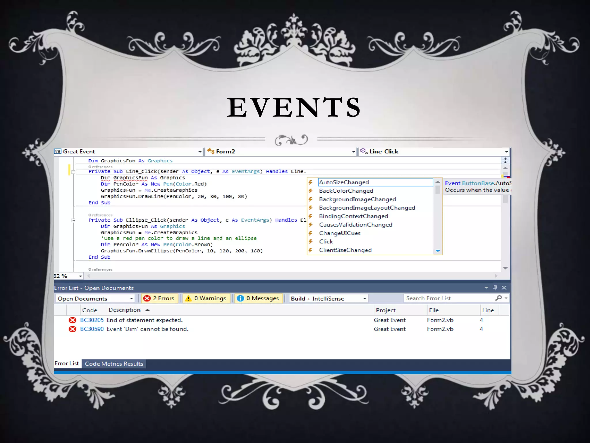 EVENTS
 