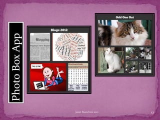 Photo Box App




                Janet Bianchini 2012   12
 