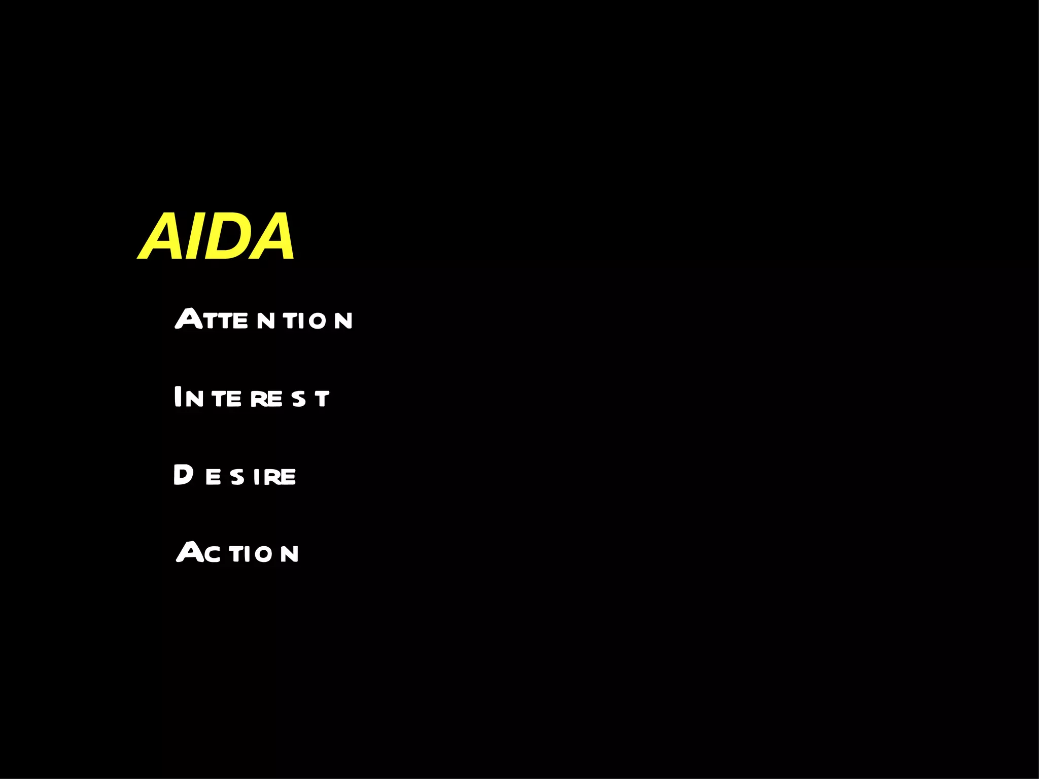 AIDA Attention Interest Desire Action 