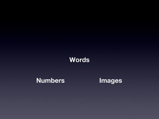 Words Numbers Images 