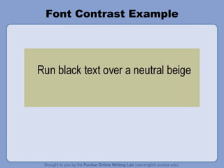 Font Contrast Example 