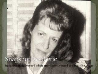 • “The Whole is Different from the Sum of its Parts”
Insights can be learned when attention is turned to the entire image
 