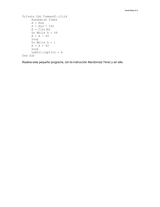 Visual Basic 6.0 | PDF