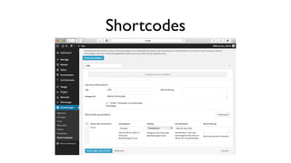 Shortcodes
 