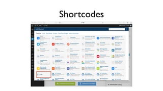 Shortcodes
 