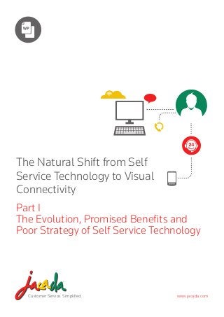 The Natural Shift from Self
Service Technology to Visual
Connectivity
Part I
The Evolution, Promised Benefits and
Poor Strategy of Self Service Technology

Customer Service. Simplified.

www.jacada.com

 