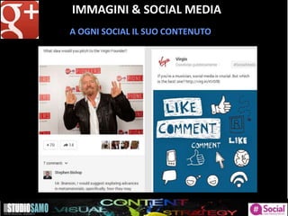 IMMAGINI & SOCIAL MEDIA
A OGNI SOCIAL IL SUO CONTENUTO
 