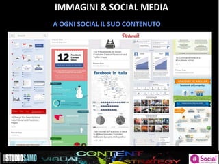 IMMAGINI & SOCIAL MEDIA
A OGNI SOCIAL IL SUO CONTENUTO
 