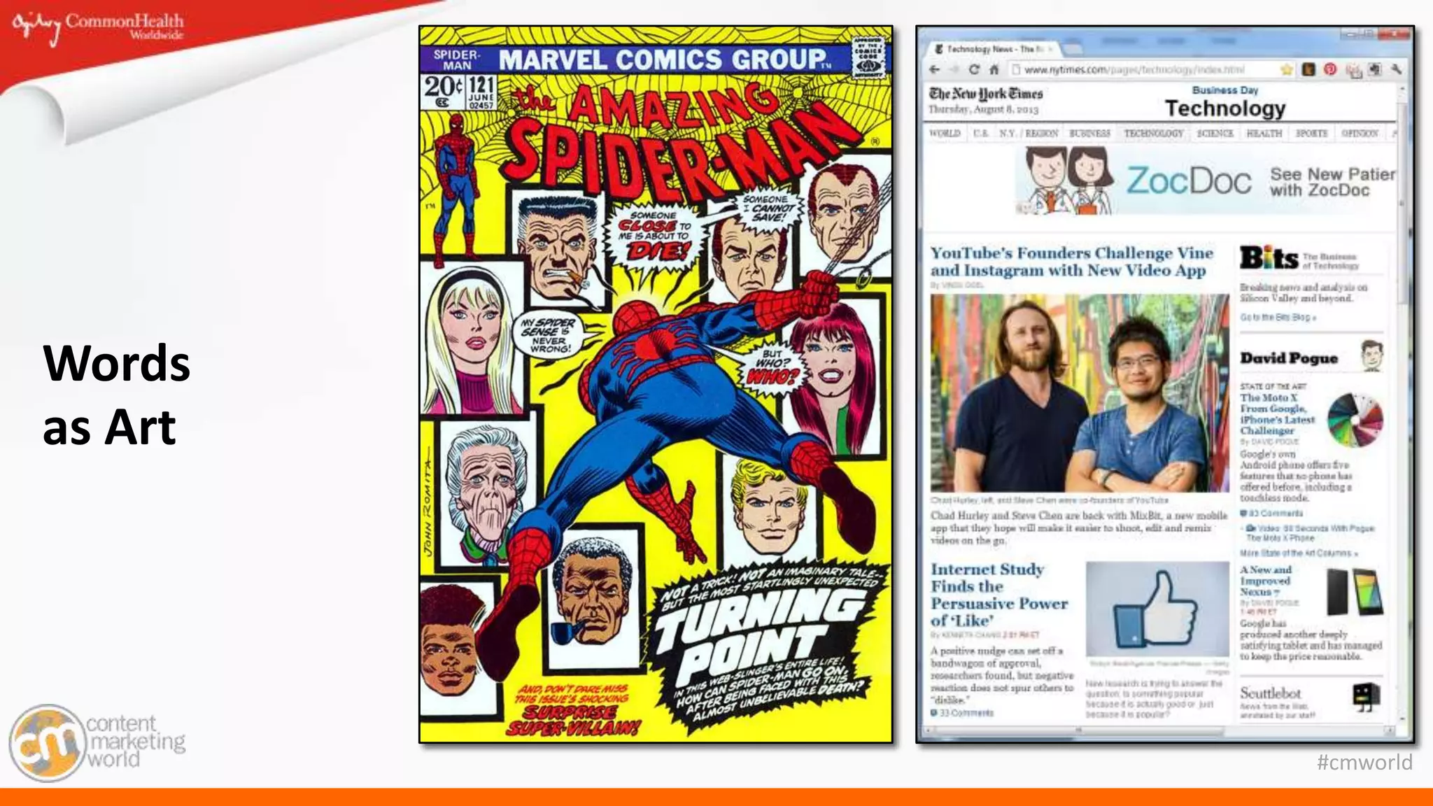 #cmworld
Words
as Art
 